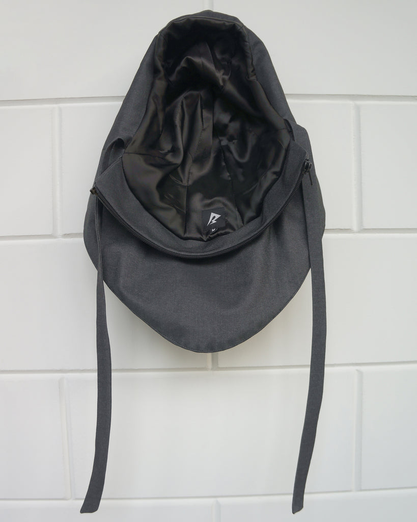 shows the lining of the rainhat